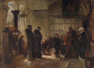 Entrada de Lutero en la escuela del monasterio. de Wilhelm Lindenschmit der Jüngere