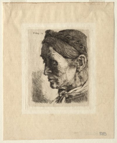 Cabeza de una Mujer Campesina, 1874 de Wilhelm Maria Hubertus Leibl