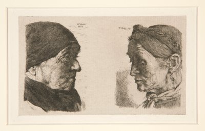 Sin título [estudio de dos cabezas] de Wilhelm Maria Hubertus Leibl