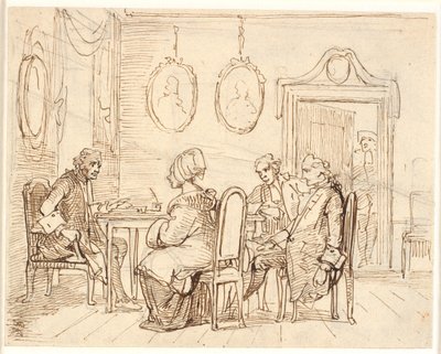 Visita a un magistrado o abogado. Escena holbergiana de Wilhelm Marstrand
