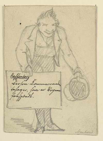 Cochero inclinándose. La invitación (a Raffenberg) de Wilhelm Marstrand