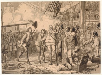 Cristiano IV en "Trefoldigheden" de Wilhelm Marstrand