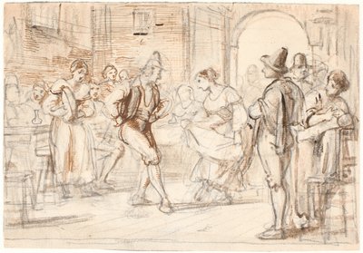 Baile en una quesería de Wilhelm Marstrand