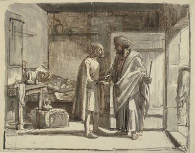 El buen samaritano paga al posadero de Wilhelm Marstrand