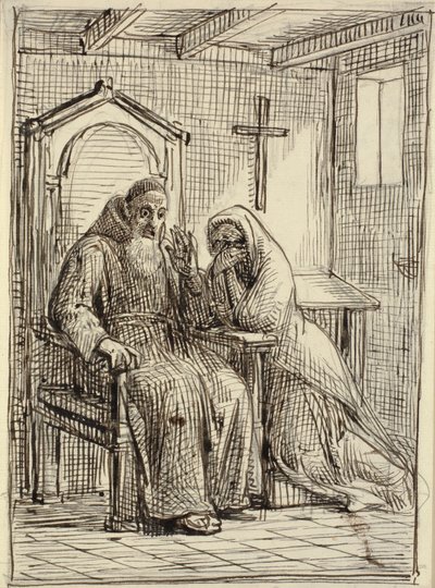 El confesor aterrorizado de Wilhelm Marstrand