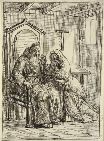 El confesor aterrorizado de Wilhelm Marstrand