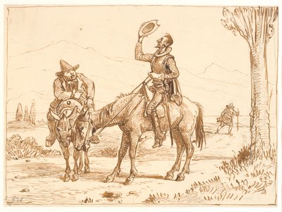 Don Quijote contempla su casco de Wilhelm Marstrand