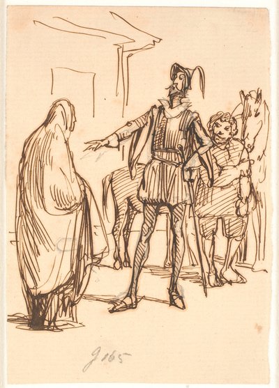 Don Quijote y Doña Rodríguez de Wilhelm Marstrand