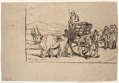 El regreso de Don Quijote en el carro de bueyes de Wilhelm Marstrand