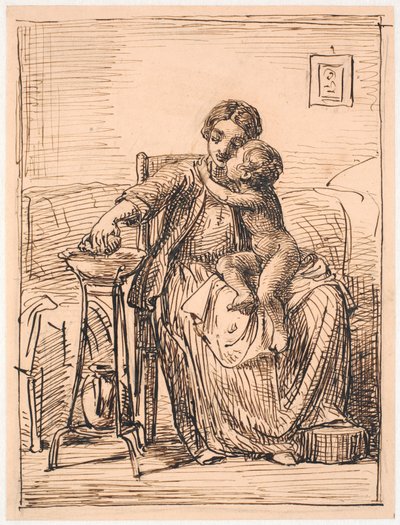 Niño Siendo Lavado de Wilhelm Marstrand
