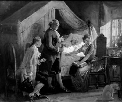Un compromiso junto al lecho de un enfermo de Wilhelm Marstrand