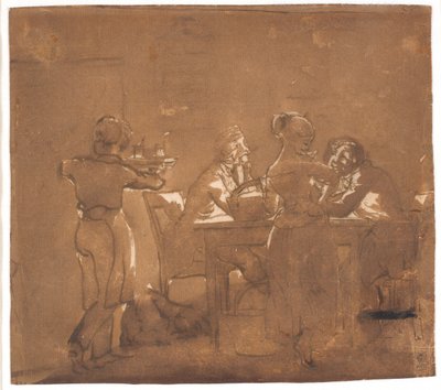 Una escena de taberna de Wilhelm Marstrand