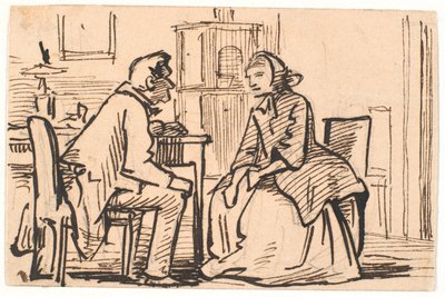 La visita de la viuda de Wilhelm Marstrand
