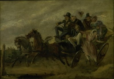 Episodio de Ludvig Holberg: El viaje a la fuente milagrosa de Wilhelm Marstrand