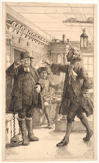 Erasmus Montanus demuestra que Per Degn es un gallo de Wilhelm Marstrand