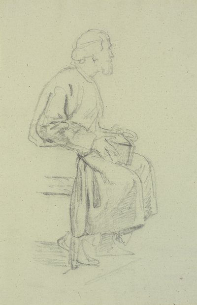 Estudios de figuras. Anciano sentado de Wilhelm Marstrand