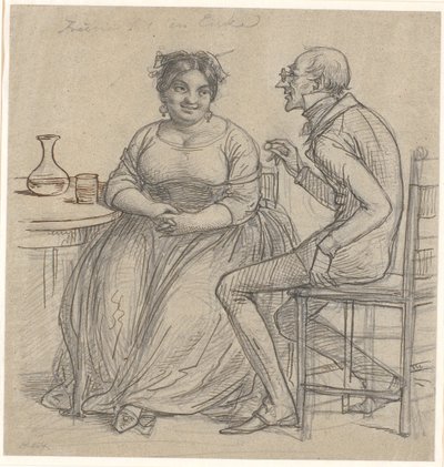 "Propuesta a una viuda" de Wilhelm Marstrand