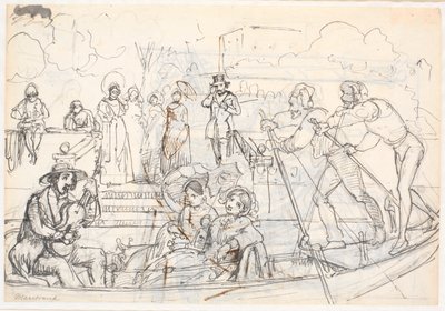 Escena de góndola en Venecia de Wilhelm Marstrand
