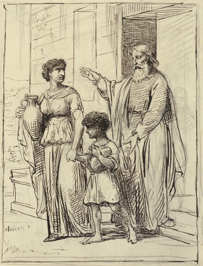 Hagar e Ismael dejan a Abraham de Wilhelm Marstrand