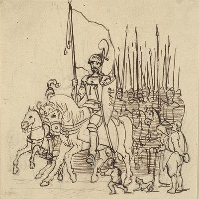 Holger Danske al frente de sus jinetes de Wilhelm Marstrand
