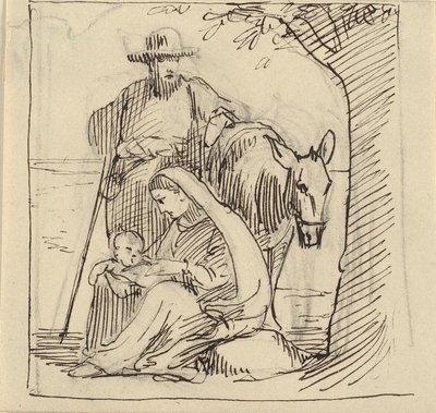 Descanso en el camino a Egipto de Wilhelm Marstrand