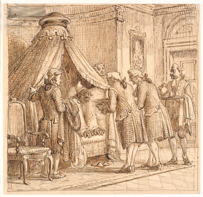 Jeppe en la cama del barón de Wilhelm Marstrand