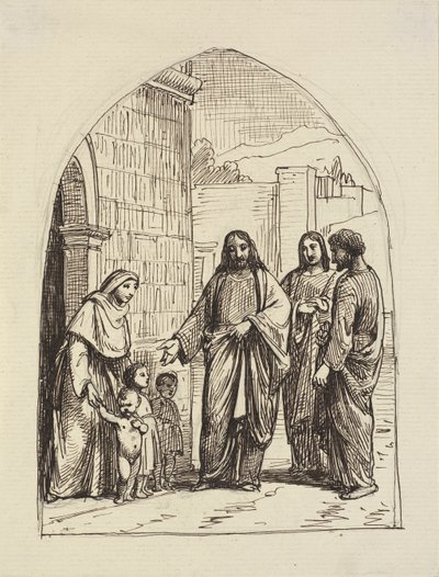 Dejad que los niños vengan a mí de Wilhelm Marstrand