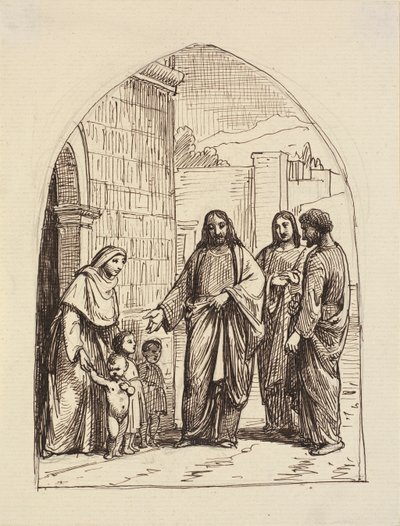 Dejad que los niños vengan a mí de Wilhelm Marstrand