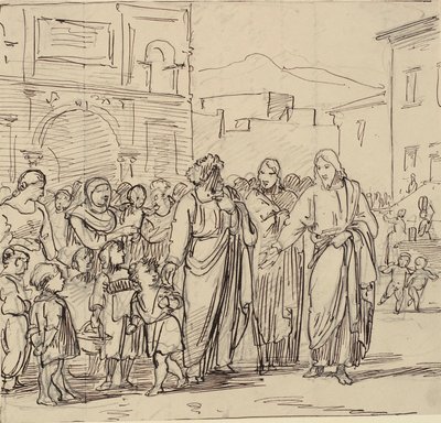 Dejad que los niños vengan a mí de Wilhelm Marstrand