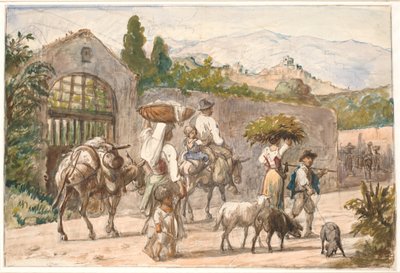 Campesinos camino a Roma de Wilhelm Marstrand
