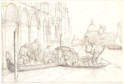 Desembarco en el Gran Canal en Venecia de Wilhelm Marstrand