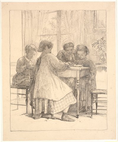 Lectura de lecciones de Wilhelm Marstrand