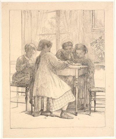 Lectura de lecciones de Wilhelm Marstrand