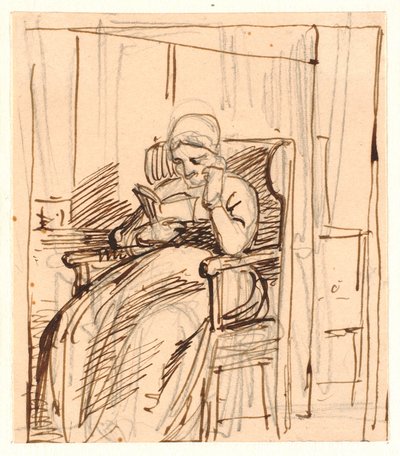 Anciana leyendo de Wilhelm Marstrand