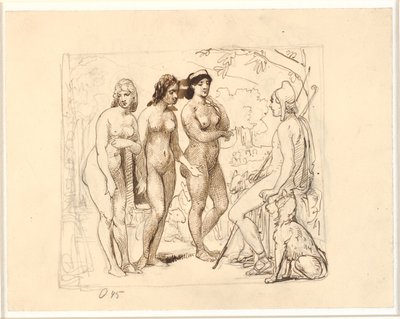 París y las tres diosas de Wilhelm Marstrand