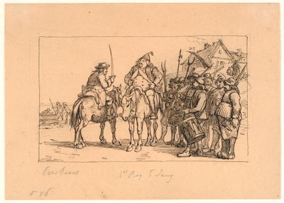 Peer Paars libro 1, canto 5. El alguacil en Anholt y Jens Blok reúnen sus tropas de Wilhelm Marstrand