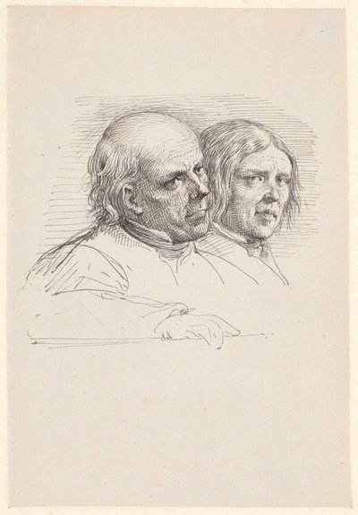 Estudio de retrato de dos campesinos suecos de Wilhelm Marstrand