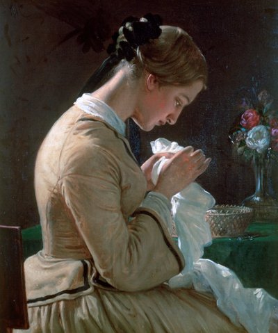 Retrato de Thora Maria Borch, c. 1830-1873 de Wilhelm Marstrand