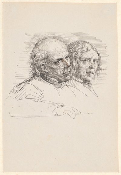 Estudio de retrato de dos campesinos suecos de Wilhelm Marstrand