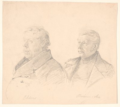 Retratos de dos ciudadanos de Roskilde "Ehlers" y "Brünniche" de Wilhelm Marstrand