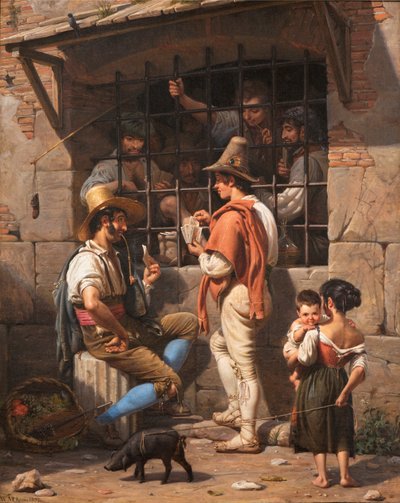 Escena de la cárcel de Roma de Wilhelm Marstrand