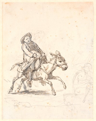 Sacerdote en un burro galopante de Wilhelm Marstrand