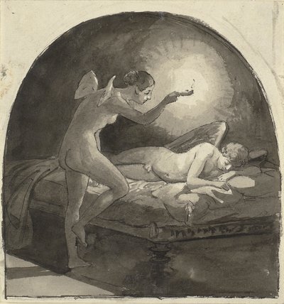 Psique y el Amor dormido de Wilhelm Marstrand