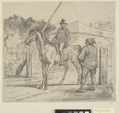 Jinete y guardabarrera de Wilhelm Marstrand