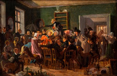 Escena de una subasta de Wilhelm Marstrand