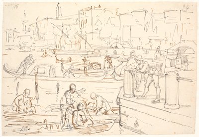 Escena en la ribera en Venecia de Wilhelm Marstrand