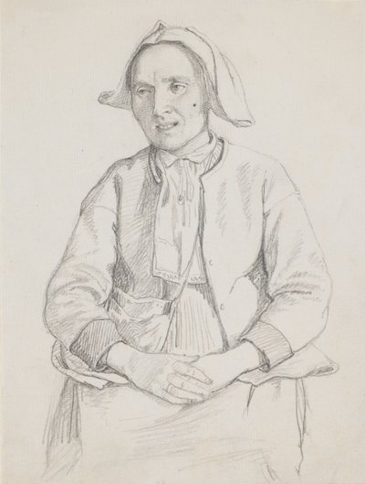 Siddende svensk kone, knæstykke de Wilhelm Marstrand