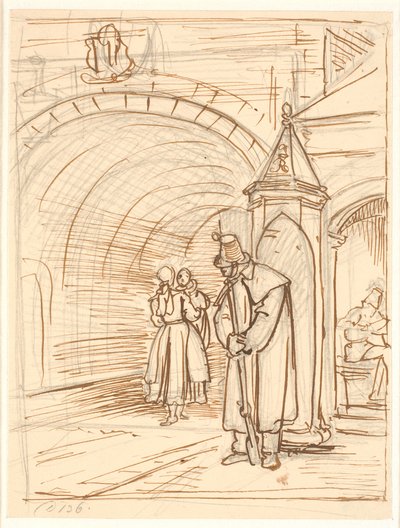 El centinela en la puerta del castillo de Wilhelm Marstrand