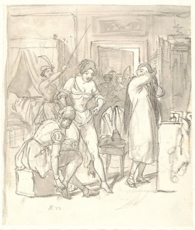Las hermanas vistiéndose para el carnaval de Wilhelm Marstrand