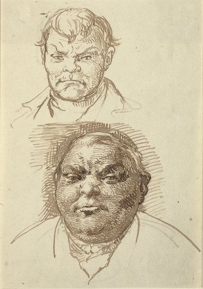 Dos cabezas de hombre de Wilhelm Marstrand